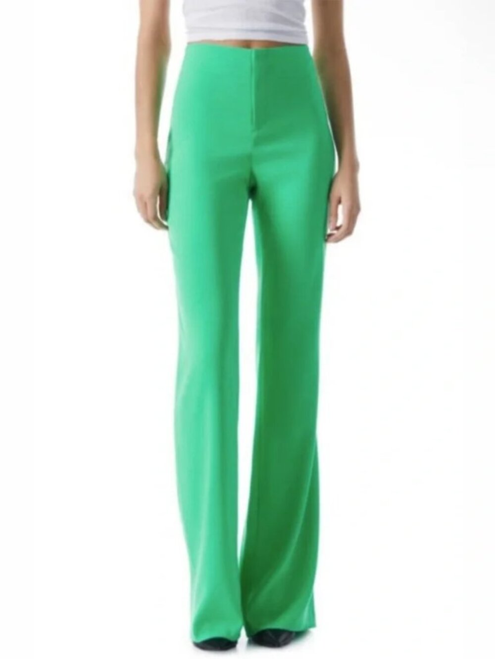 ALICE + OLIVIA Teeny Bootcut Pants Size 4 • Garden Green • NWT